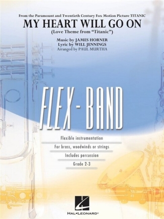 My heart will go on for 5-part flexible band and opt. strings score
