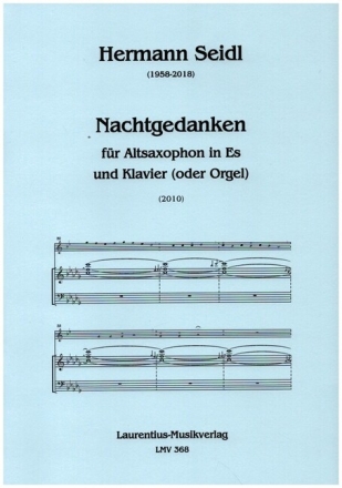 Nachtgedanken f�r Altsaxophon und Klavier (Orgel)