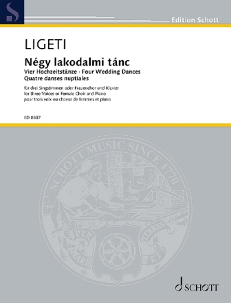 N�gy lakodalmi t�nc f�r 3 Singstimmen oder Frauenchor (SMezA) und Klavier Partitur