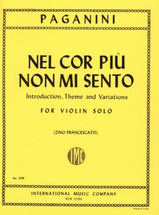 Nel cor piu non mi sento for violin solo