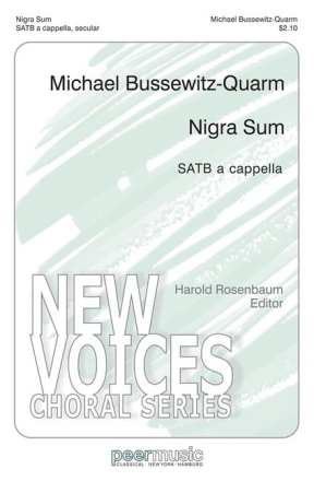 Nigra Sum for mixed chorus a cappella score