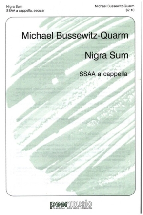 Nigra Sum for woman chorus (SSAA) a cappella score