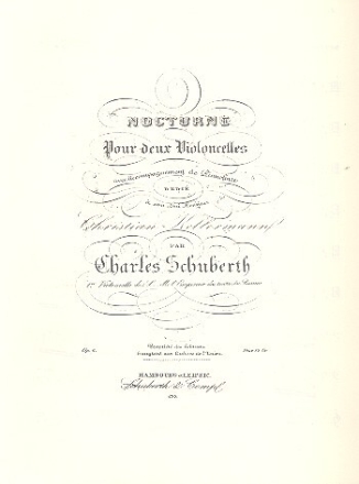 Nocturne op.6 f�r 2 Violoncelli und Klavier Stimmen
