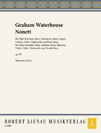 Nonett op.30 f�r Fl�te, Oboe, Klarinette Horn, Fagott, Violine, Viola, Cello und Kb Stimmen