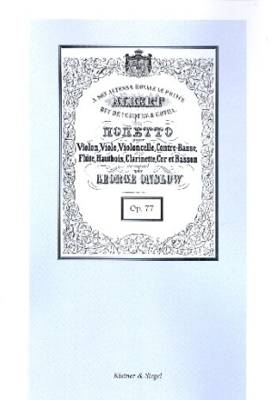 Nonett op.77 f�r Fl�te, Oboe, Klarinette, Horn, Fagott, Violine, Viola, Violoncello und Kontrabass,  Stimmen