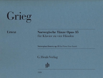 Norwegische T�nze op.35 f�r Klavier zu 4 H�nden Spielpartitur