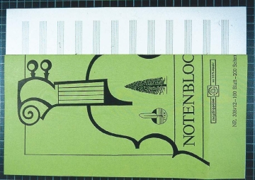 Notenblock DIN A4 hoch 12 Systeme 21x29,7 cm Umweltpapier 