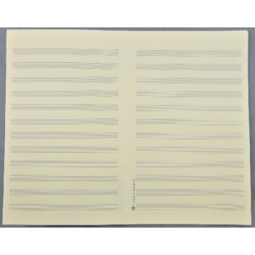 Notenpapier Oktav-Format hoch 12 Systeme 17x27 cm (5 B�gen)