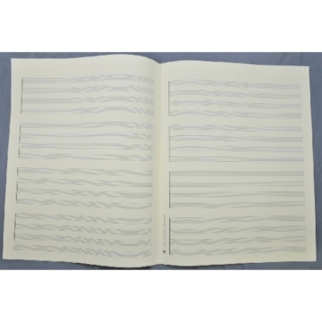 Notenpapier Quart-Format hoch 4x4 Systeme 27x34 cm ohne Hilfslinien Systeme Quartett (5 B�gen)