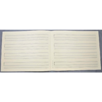 Notenpapier Quart-Format quer 4x3 Systeme 34x27 cm f�r Orgel (5 B�gen)