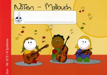 Notenschulheft Noten-Malbuch 4 Systeme