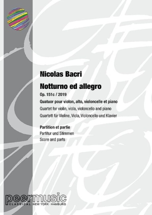 Notturno ed allegro op.151c f�r Violine, Viola, Violoncello und Klavier Partitur und Stimmen