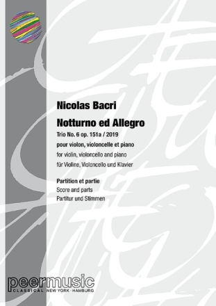 Notturno ed Allegro - Trio No.6 op.151a f�r Violine, Violoncello und Klavier Partitur und Stimmen