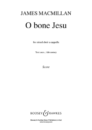 O bone Jesu f�r gemischter Chor (SSSAATTBB) a cappella Chorpartitur