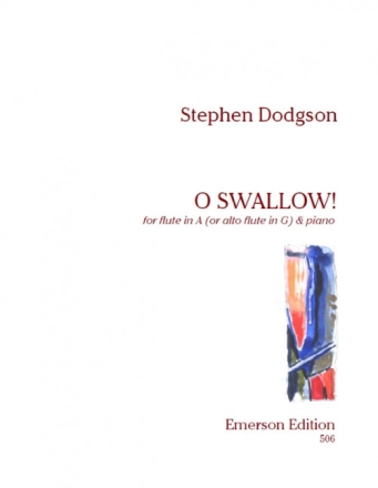 O swallow for flute in a or alto flute in g and piano