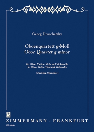 Oboenquartett g-Moll f�r Oboe, Violine, Viola und Violoncello Partitur und Stimmen
