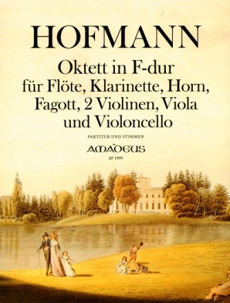 Oktett F-Dur f�r Fl�te, Klarinette, Horn, Fagott und Streichquartett Partitur und Stimmen