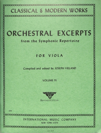 Orchestral Excerpts vol.4 for viola
