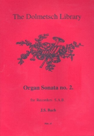Organ Sonata No.2 for recorders (SAB) score and parts