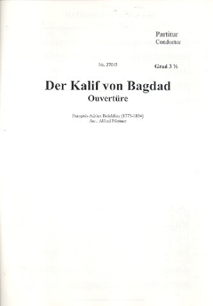 Ouvert�re zu 'Der Kalif von Bagdad' f�r Orchester (Schulorchester) Partitur