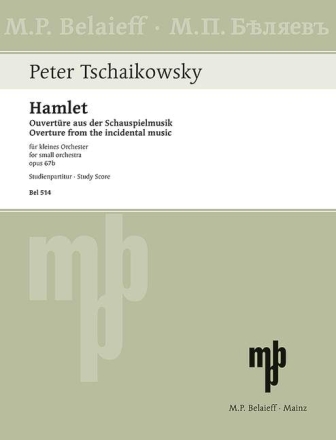 Ouvert�re zu Hamlet op.67b f�r Orchester Studienpartitur