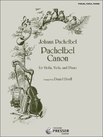 Pachelbel Canon for violin, viola and piano score and parts