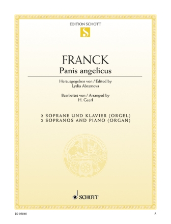 Panis angelicus f�r 2 Soprane und Klavier (Orgel) Einzelausgabe
