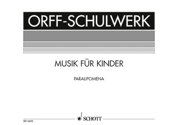 Paralipomena f�r Singstimme und Instrumente Sing- und Spielpartitur