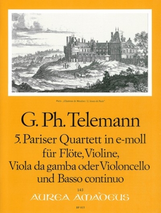 Pariser Quartett e-Moll Nr.5 f�r Fl�te, Violine, Viola da gamba (Violoncello) und Bc,   Stimmen