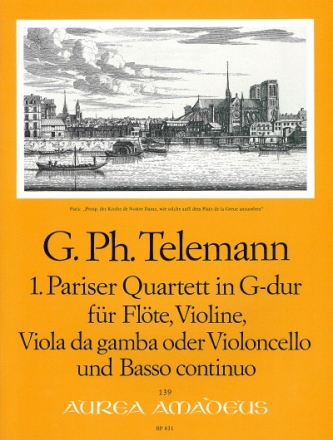 Pariser Quartett G-Dur Nr.1 f�r Fl�te, Violine, Viola da gamba (Violoncello) und Bc