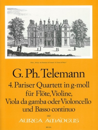 Pariser Quartett g-Moll Nr.4 f�r Fl�te, Violine, Viola da gamba (Violoncello) und Bc,   Stimmen