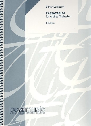 Passacaglia f�r Orchester Partitur