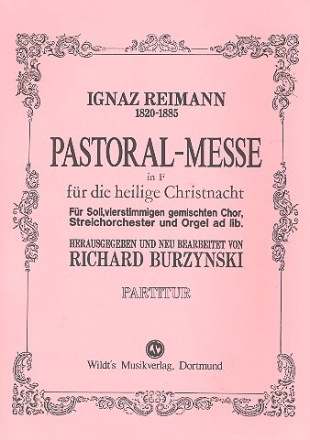 Pastoralmesse F-Dur f�r Soli, gem Chor und Streicher (Orgel ad lib) Partitur