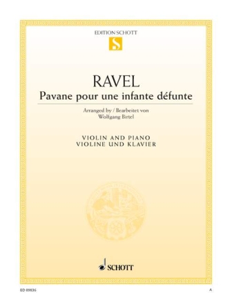 Pavane pour une infante d�funte f�r Violine und Klavier