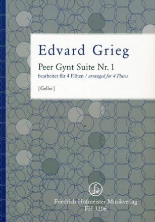 Peer Gynt Suite Nr.1 f�r 4 Fl�ten Partitur und Stimmen