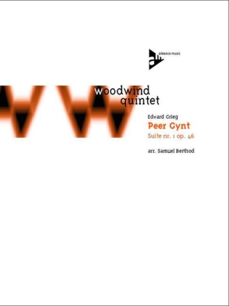 Peer Gynt Suite Nr.1 op. 46 f�r Fl�te, Oboe, Klarinette (B/A), Horn, Fagott Partitur und Stimmen
