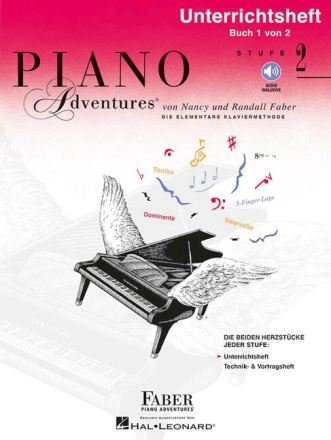 Piano Adventures Stufe 2 -  Unterrichtsheft Band 1 (+Online Audio) f�r Klavier (dt)