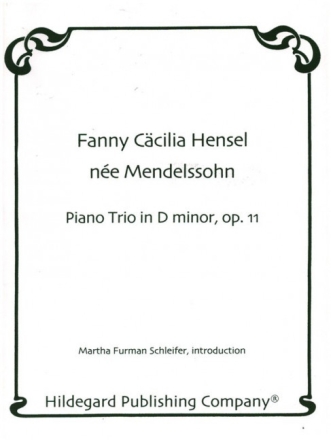 Piano Trio in D Minor op.11 for violin, violoncello and piano score and parts
