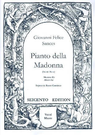 Pianto della Madonna f�r Sopran und Bc