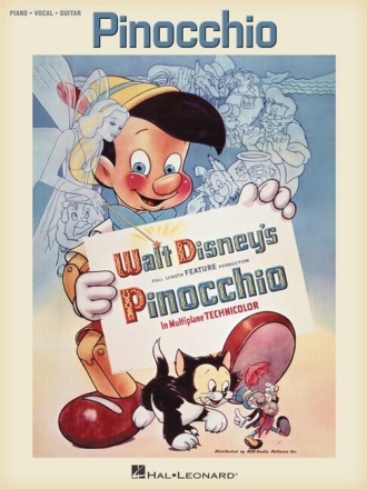 PINOCCHIO for piano, vocal and guitar songbook