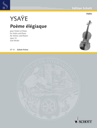 Po�me �l�giaque op.12 POUR VIOLON ET PIANO Verlagskopie