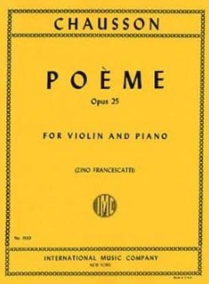 Poeme op.25 for violin and piano FRANCESCATTI, ZIno. ED.