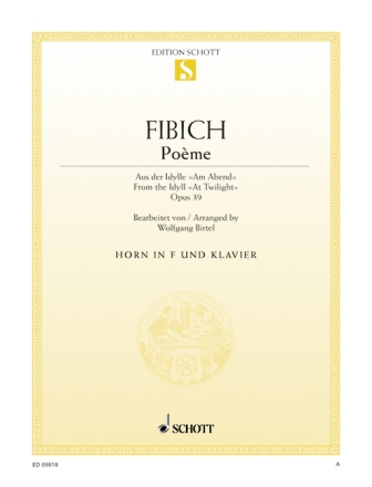 Po�me op. 39 f�r Horn in F und Klavier