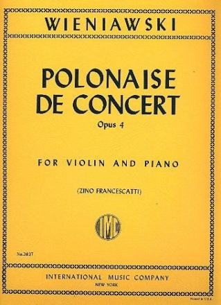 Polonaise de concert d major op. 4 for violin and piano