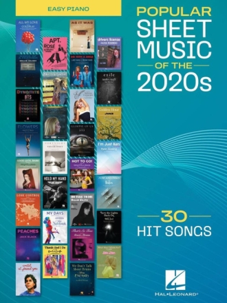 Popular Sheet Music of the 2020s for easy piano (with lyrics and chords) songbook