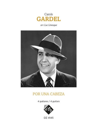 Por una cabeza pour 4 guitares partition et parties