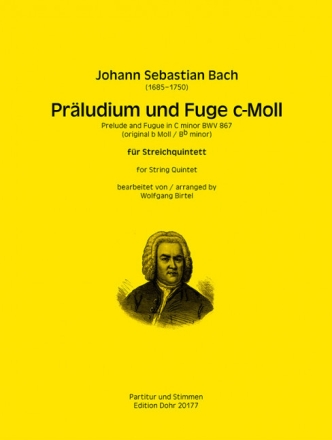 Pr�ludium und Fuge c-Moll f�r Streichquintett Partitur und Stimmen