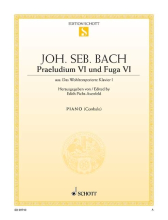Praeludium VI und Fuga VI d-Moll BWV 851 f�r Klavier