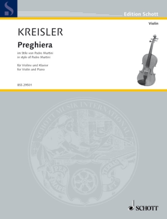 Preghiera im Stile von Padre Martini Nr. 13 f�r Violine und Klavier