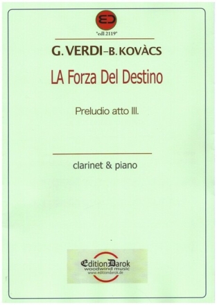 Preludio atto 3 de La Forza del destino for clarinet and piano